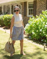 a floral sarong skirt for summer