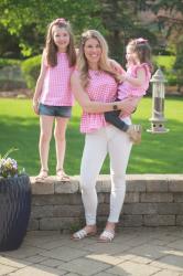 Pink Gingham Mommy & Me Tops for Summer! 