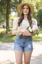 Bow Back Floral Blouse