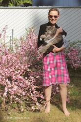 How I style a pink plaid skirt for the office