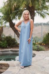 Denim Maxi Sundress for a Casual Look