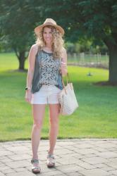 Grey Embroidered Tank & Confident Twosday Linkup 