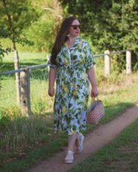 Lemon Print Dress Outfit