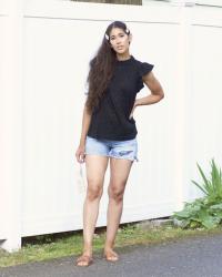 Dressing Up Denim Shorts