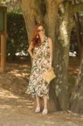 Turning Heads Linkup – A Palm Trapeze Dress for Summer