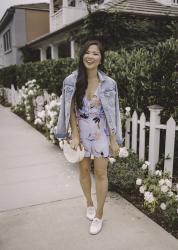 Light Blue Floral Romper