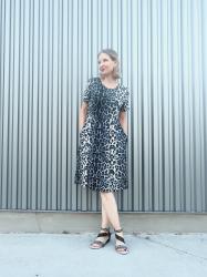 Snow Leopard Easy Dress