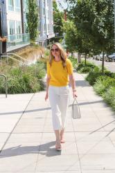 Summer Style: Yellow Top + Wide Leg Pants