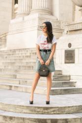Easy Summer – Chic Denim Skirt and Graphic Tee