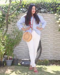 A Very Classic Summer Outfit | Styling White Jeans