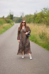 Leopard Print Wrap Dress Outfit