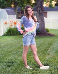 Thursday Fashion Files Link Up #267 – Cozy & Colorful Tie Dye Sweatshirt Love