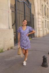 Lookbook : Robe fleurie et panier en osier 