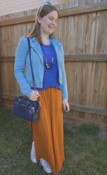 Maxi Skirts and Knits: Weekday Wear Link Up!