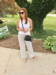 Wide leg linen pants for Summer.