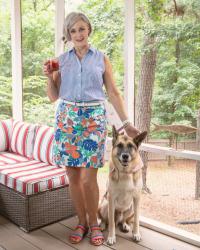 a preppy skirt for summer | fridays with oscar