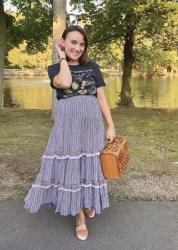 Botanical Tee & Peasant Skirt