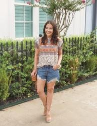 Summer Outfit | Cutoff Jean Shorts