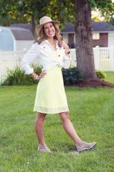 Thursday Fashion Files Link Up #270 – Perfect White Jacket & Touch of Lemon Lime