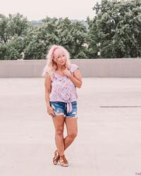 Overcoming The Overwhelm + Floral Tie Front Shirt & Denim Shorts