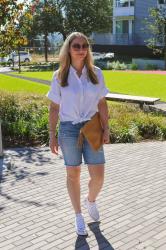 Summer Style: Bermuda Shorts + Tie-Front Shirt