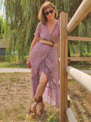 Look romantique avec ma longue robe fleurie !