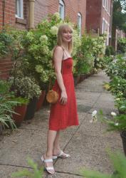 A Strappy Red Sundress