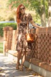 Turning Heads Linkup- Fall Print Dress