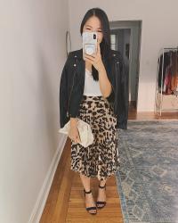 Four Ways to Wear a Leopard Midi Skirt