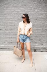 Cardigan and Shorts + Madewell New Arrivals