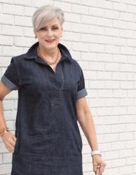 now & then:  how i wore a denim dress this spring & fall