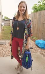 Weekday Wear Linkup: Floral Duster Kimonos With Colourful Skinny Jeans