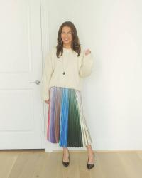 Six Ways to Wear a Pleated Midi Skirt