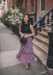 Two Ways to Wear A Floral Maxi Skirt