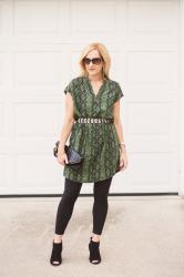 Sensational Snakeskin Dress with Leggings