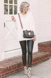 Faux Leather Leggings Outfit
