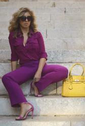 Complementary colors: Purple-Yellow
