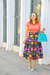 Floral Skirt for Fall
