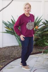 Celebrate Autumn In A Leopard Pumpkin Sweatshirt