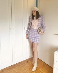 Parisian Chic With Tweed Two-Piece Set