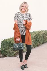 Leopard and Rust Outfit Combination