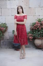 Red Crochet Dress 💃