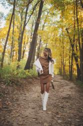 Two Things You Need for Fall: Shearling Jacket and Sweater Dress