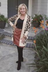Style Steal: Leopard and Faux Leather Outfit