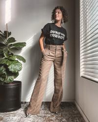 Petite Slim Wide-Leg Pants