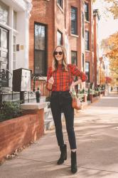 Ruffled Tartan Top