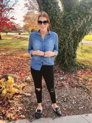 Chambray and Jeggings