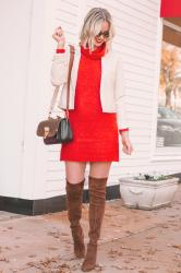 Red Sweater Dress