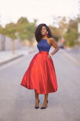 Petticoat Dress + Banded Waist Swing Skirt