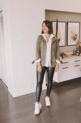 How To Wear Faux Leather Leggings